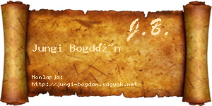 Jungi Bogdán névjegykártya